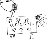Coloriage Jouet Licorne pour enfants
