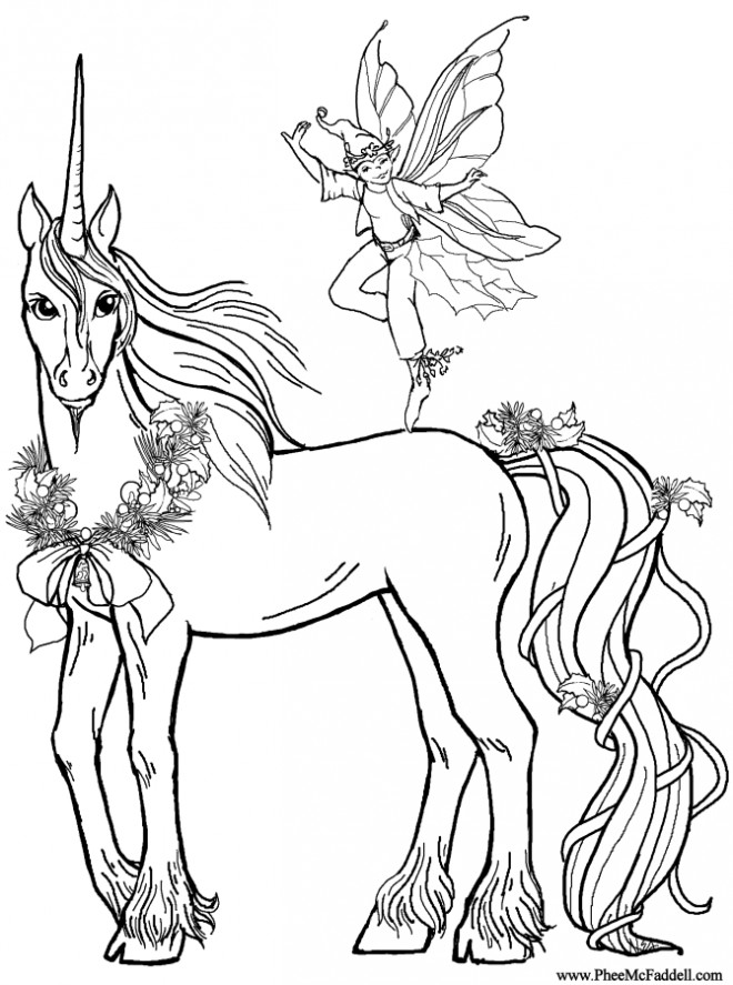 Coloriage Licorne 9 dessin gratuit à imprimer