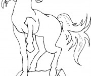 Coloriage Licorne &agrave; compl&eacute;ter