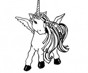 Coloriage Licorne &agrave; d&eacute;corer