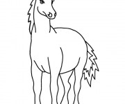 Coloriage Licorne au crayon
