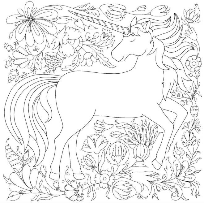 Coloriage et dessins gratuits Licorne dans la nature à imprimer