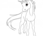 Coloriage Licorne dessin anim&eacute;