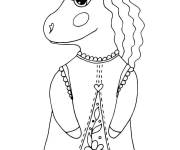 Coloriage Licorne en toute beaut&eacute; version femelle
