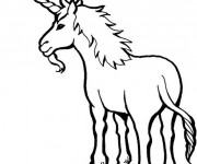 Coloriage Licorne en vecteur &agrave; colorier