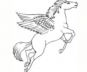 Coloriage Licorne en volant