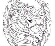 Coloriage Licorne extraordinaire