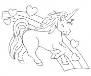 Coloriage et dessins gratuit Licorne facile à imprimer