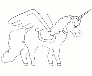 Coloriage Licorne facile &agrave; faire