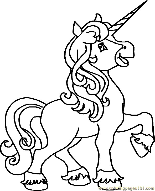 Coloriage Licorne Galopante Dessin Gratuit à Imprimer