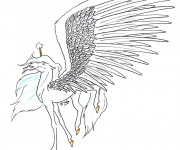 Coloriage Licorne imaginaire adorable