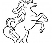 Coloriage Licorne magique en sautant