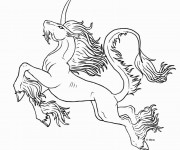 Coloriage Licorne magique formidable