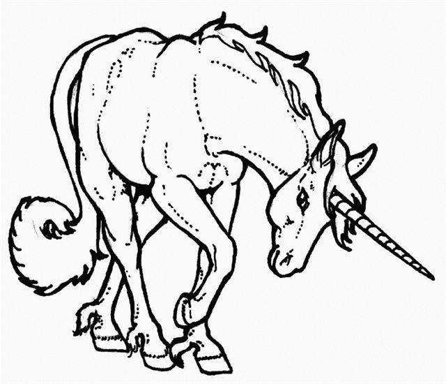 Coloriage Licorne maternelle dessin gratuit à imprimer