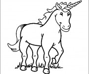 Coloriage et dessins gratuit Licorne mignon à imprimer