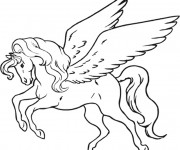 Coloriage et dessins gratuit Licorne qui vole à imprimer