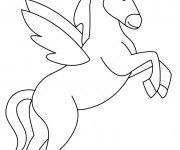 Coloriage Licorne simple