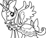 Coloriage Licorne toute belle