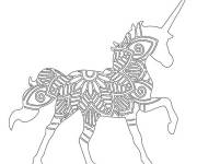 Coloriage Mandala Licorne
