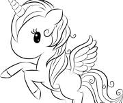 Coloriage Petit Licorne facile