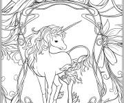 Coloriage Princesse licorne magique