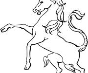 Coloriage Vintage licorne