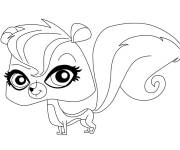 Coloriage Belle animal de la s&eacute;rie anim&eacute; Littlest PetShop