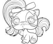 Coloriage et dessins gratuit Belle chaton de Littlest Petshop à imprimer