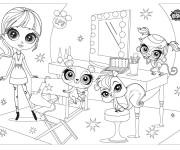 Coloriage Blythe avec des animaux de Littlest Petshop