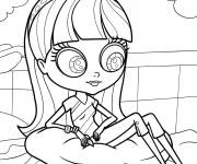 Coloriage Blythe Baxter mignonne se repose dans son animalerie