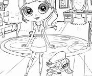 Coloriage Blythe et le chien Zoe LPS