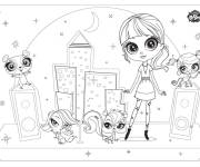 Coloriage Blythe et les animaux mignons de LPS