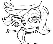 Coloriage Chanteuse Zoe de Petshop