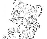 Coloriage et dessins gratuit Chat de cartoon Petshop à imprimer