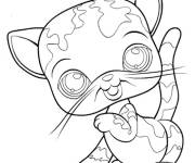 Coloriage et dessins gratuit Chat kawaii Littlest Petshop à imprimer