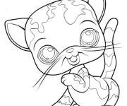Coloriage et dessins gratuit Chat kawaii Littlest Petshop à imprimer