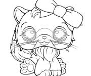Coloriage et dessins gratuit Chaton adorable de Petshop en ligne à imprimer