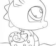 Coloriage Hippocampe de Pet Shop