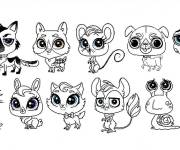 Coloriage Illustration des animaux de Littlest Petshop