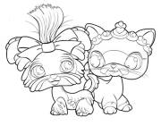 Coloriage Jouets chien et chat de Littlest Petshop