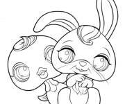 Coloriage L'oiseau se cache derri&egrave;re le lapin