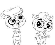 Coloriage Les amis Dodger et Twist de Pet Shop