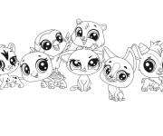 Coloriage Les animaux charmants de Littlest Petshop