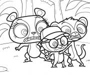 Coloriage Les aventures des animaux de Petshop