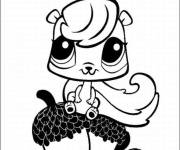 Coloriage Littlest Petshop &eacute;cureuil aux noix