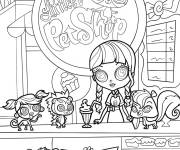 Coloriage Minka, Pepper et Russell de Littlest Petshop