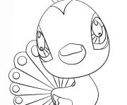 Coloriage Paon de Littlest Pet Shop dessin anim&eacute;