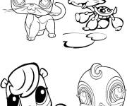 Coloriage Personnages principaux de Littlest Petshop