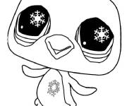 Coloriage Pingouin LPS avec des gros yeux