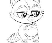 Coloriage Raton laveur de Litllest Petshop